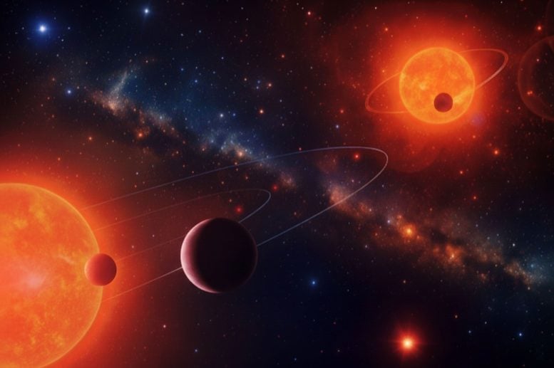 科学家发现双星系统中的三颗地球大小行星，挑战行星形成理论