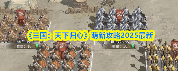 《三国：天下归心》萌新攻略2025最新