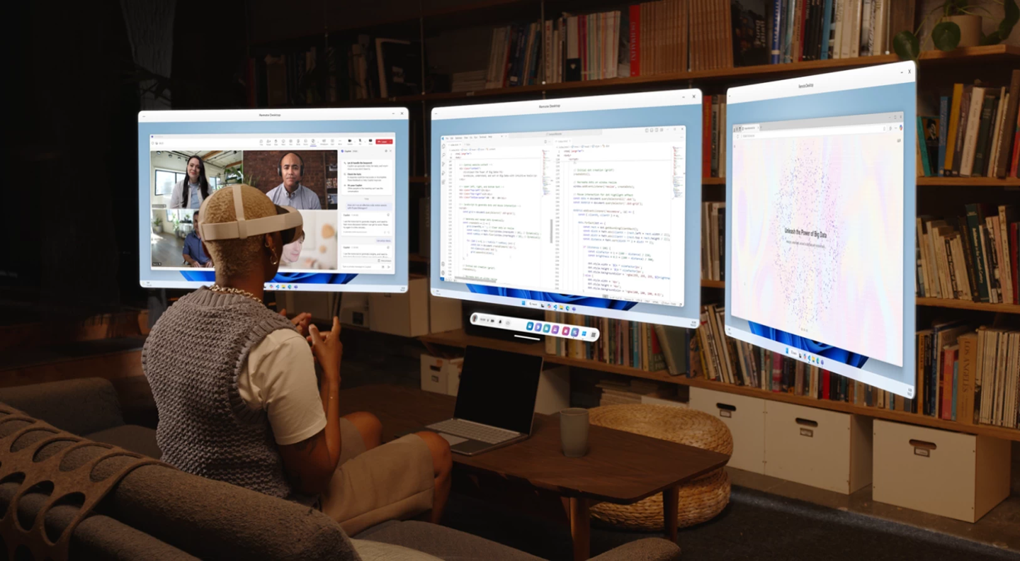 空中悬浮显示屏可体验沉浸式办公:微软为 Meta Quest 3/3S 头显上线 Mixed Reality Link 应用