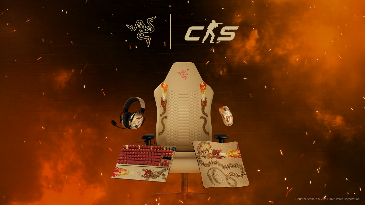 雷蛇正式发布反恐精英 2 联名款外设,“龙狙”主题设计