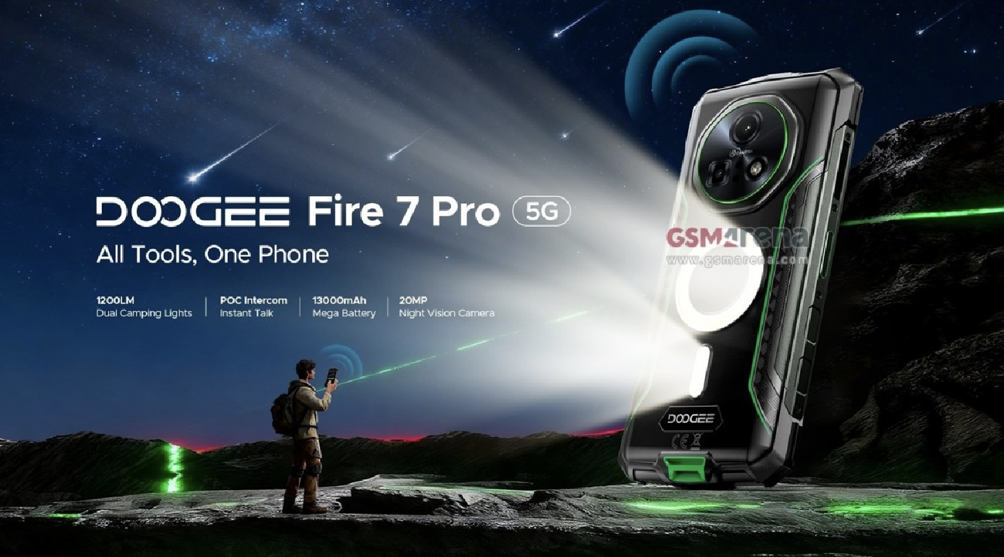 Doogee Fire 7 Pro 三防手机曝光：背面提供双 LED 露营灯、天玑 6300 芯片