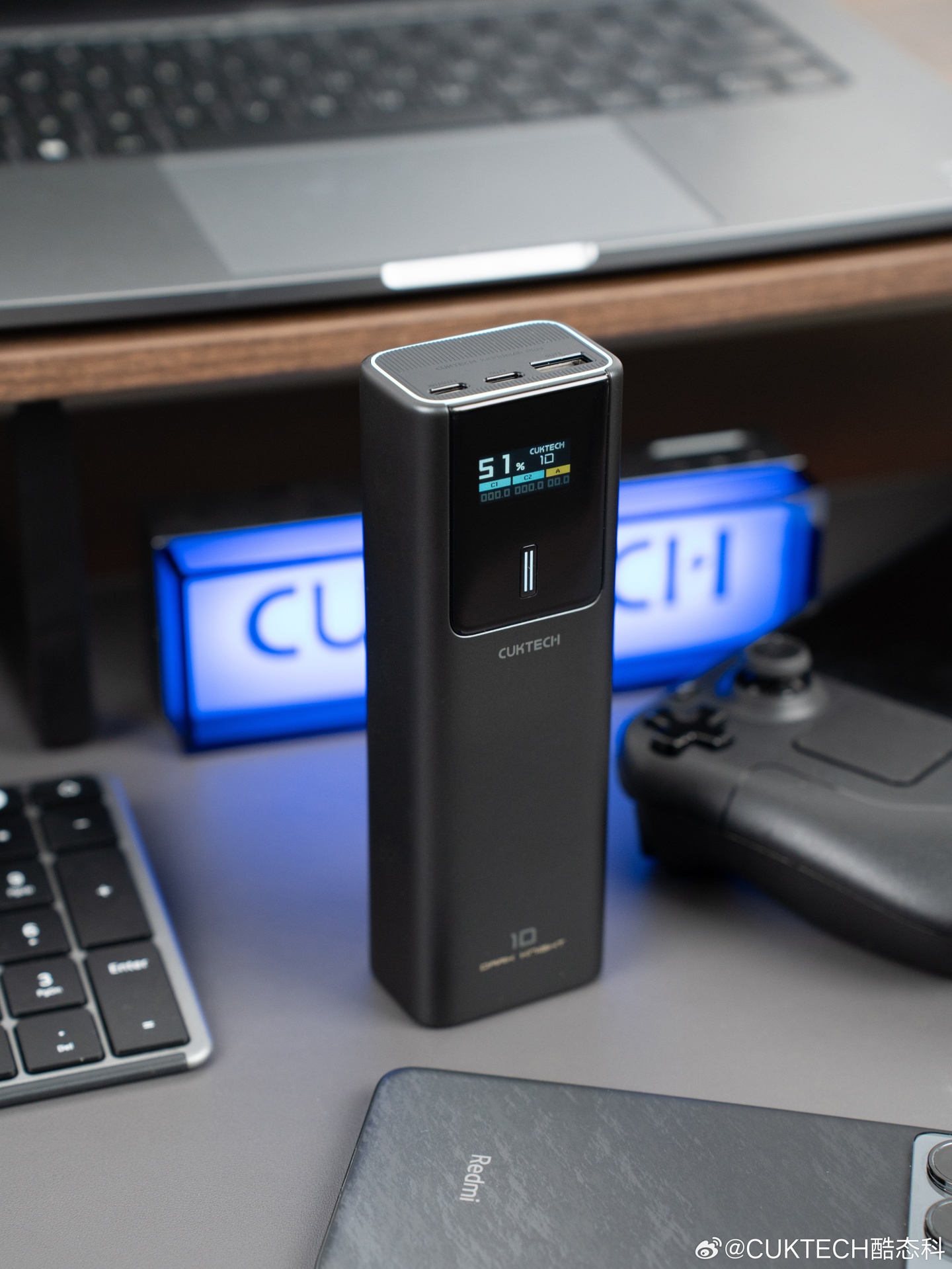 黑黑的酷酷的：酷态科 15000mAh 超级电能棒 219 → 129 元，支持小米 120W 快充