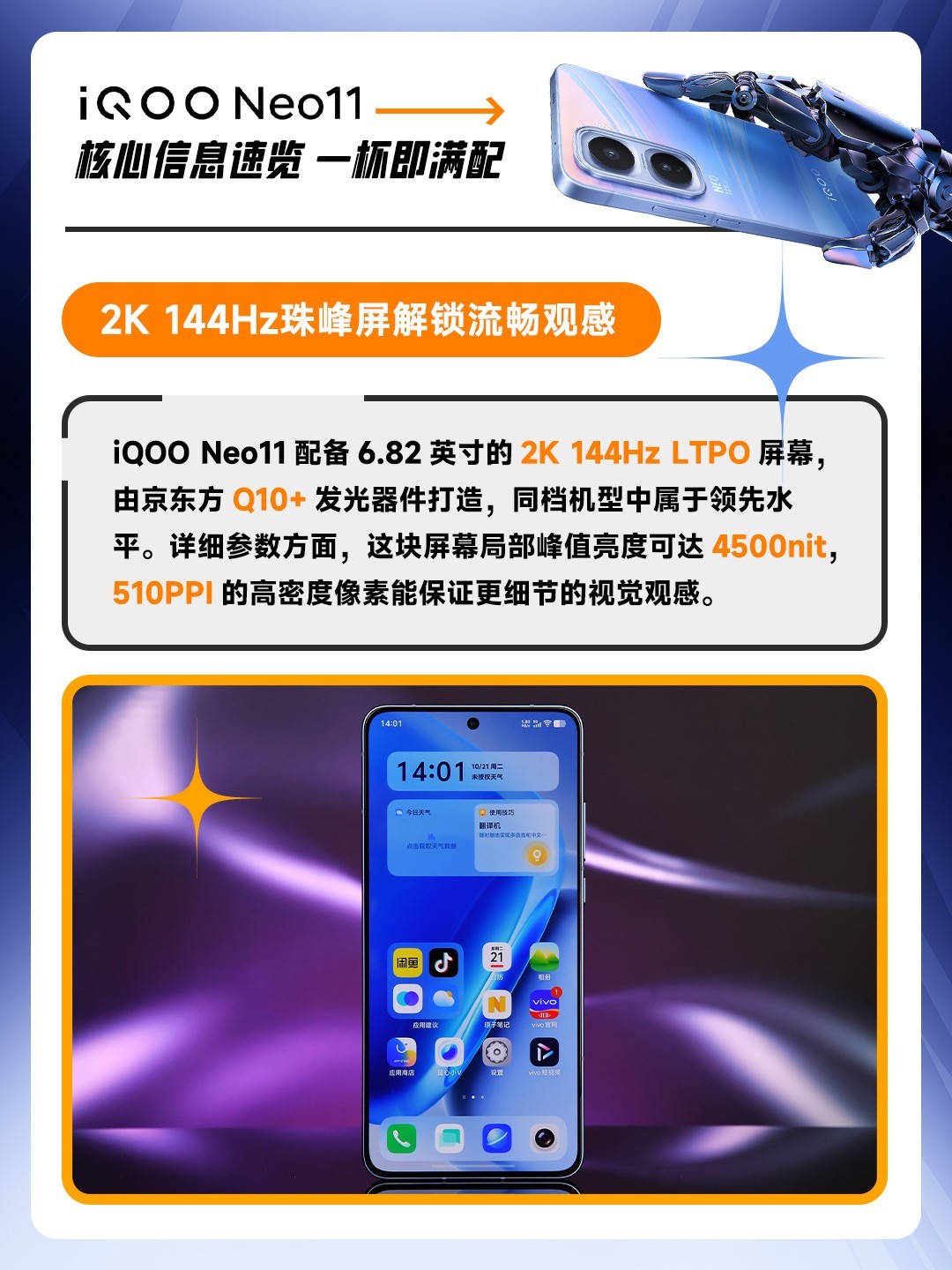 iQOO Neo11核心信息速览 一杯即满配