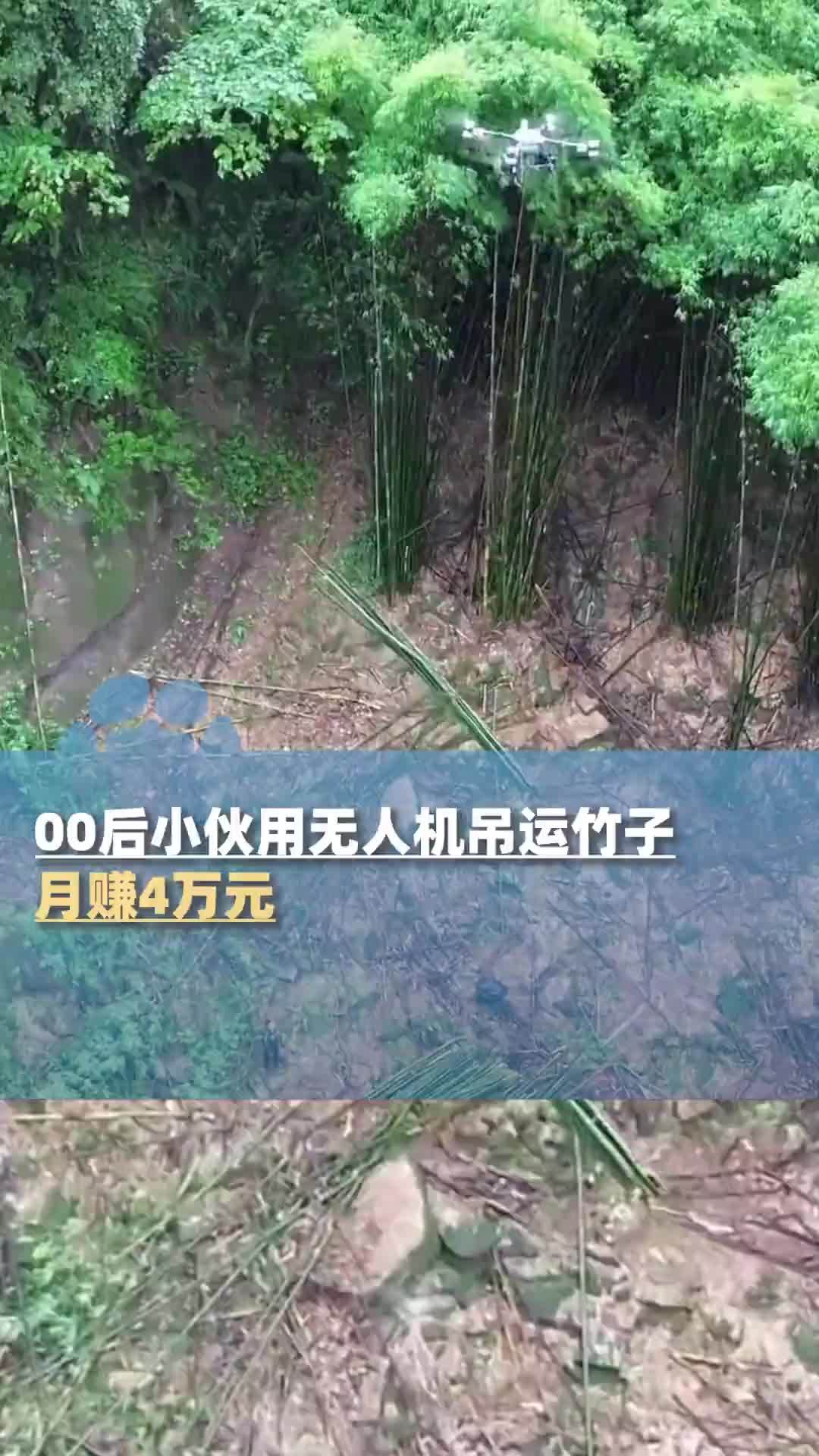 四川“00 后”团队创新使用无人机吊运竹：单日运量达 10 吨、每吨运输成本可降低二三十余元
