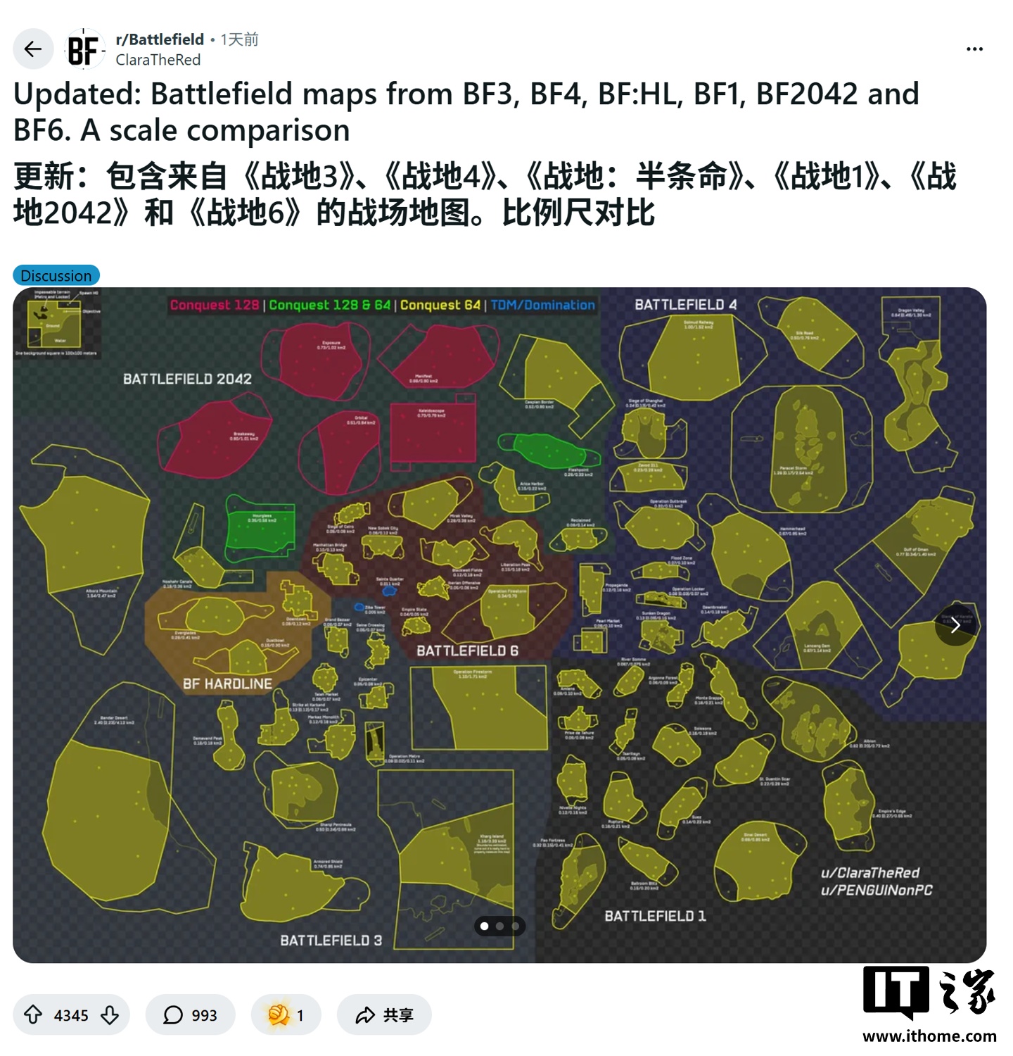 玩家的抱怨是真的：数据证实《战地 6》游戏地图尺寸偏小