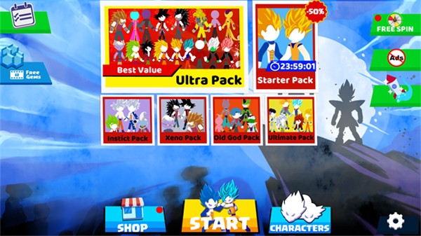 火柴人悟空格斗无限金币版