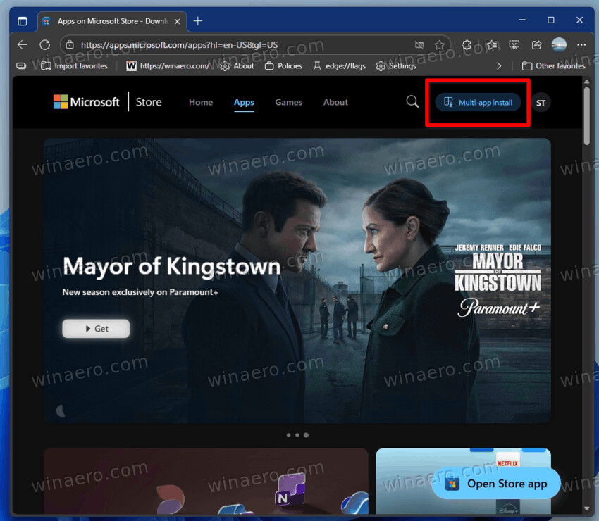 网页版微软应用商店上线批量安装：可选 64 款热门应用、一次最多安装 16 款