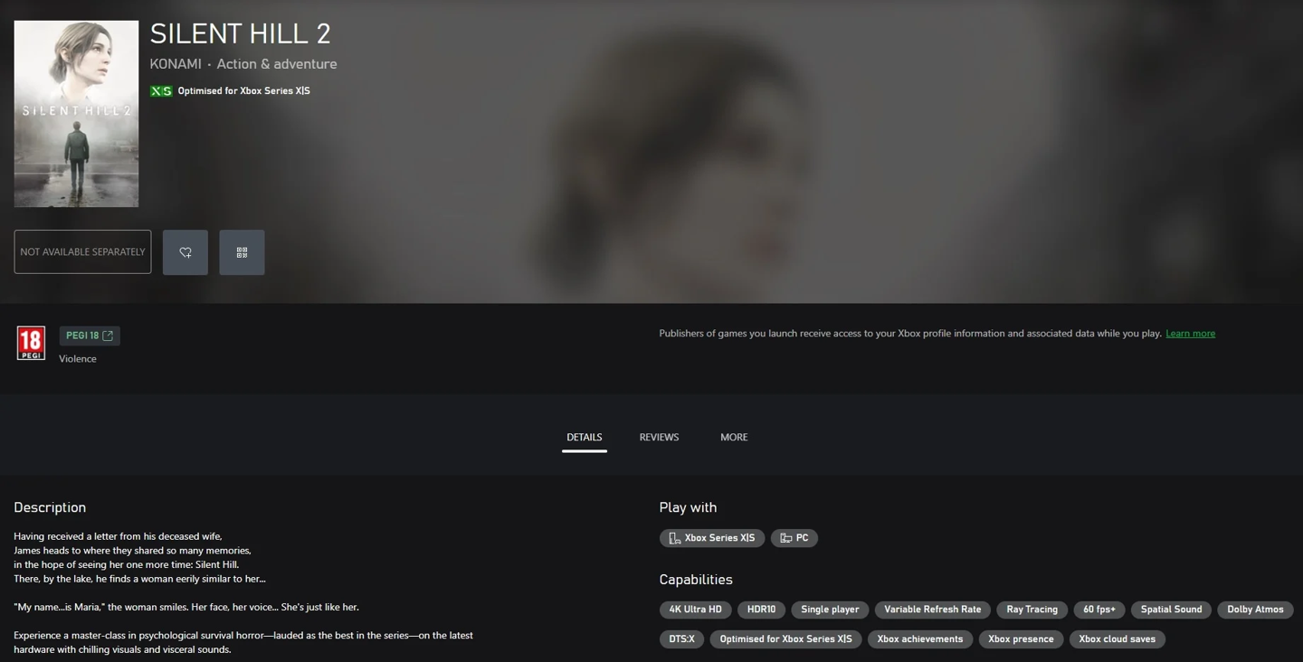 微软商店现端倪，《寂静岭 2：重制版》有望 11 月 21 日登陆 Xbox Series X|S 平台