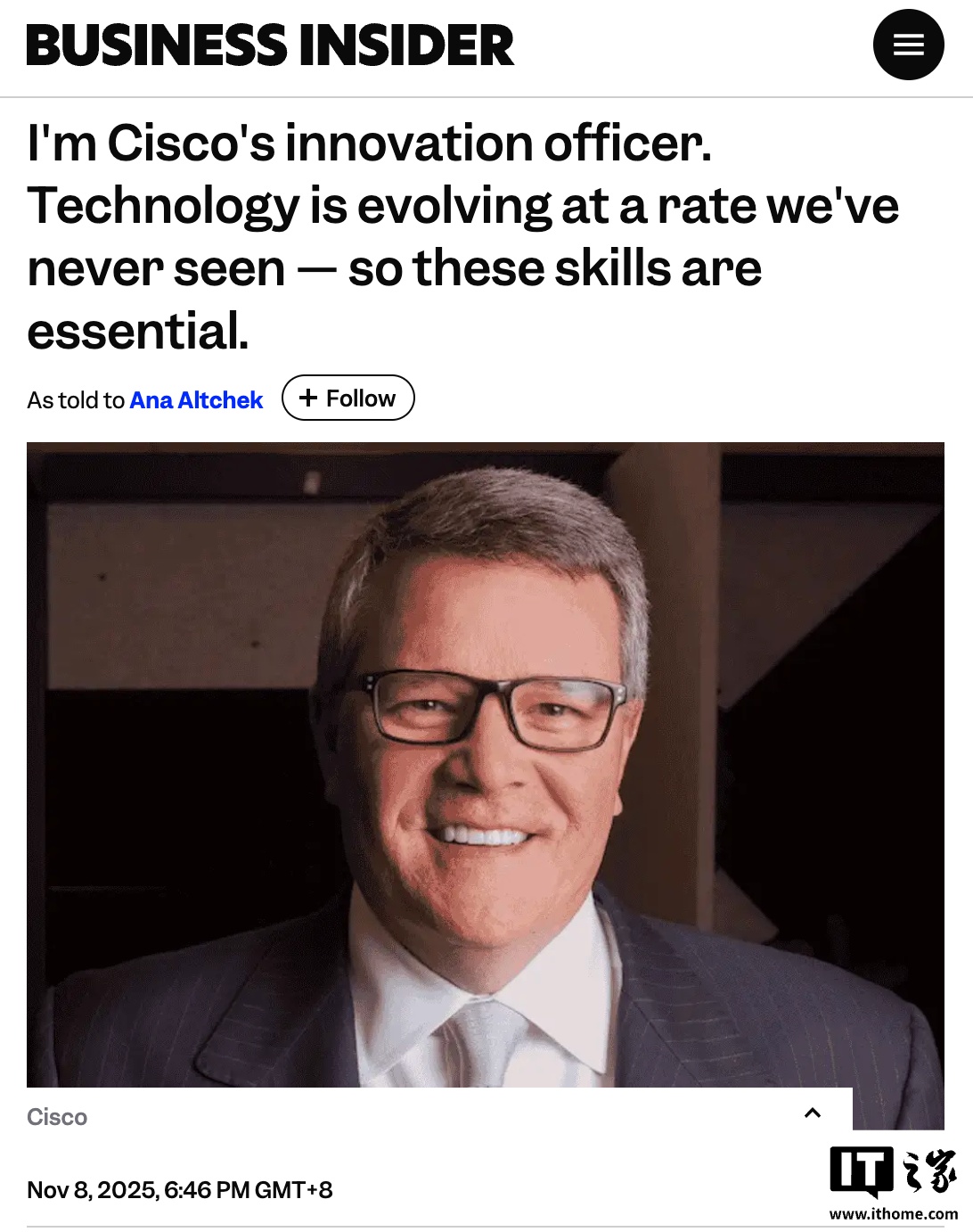 思科全球创新主管迪德里希：AI 时代学生应该接触哲学和伦理学等人文学科