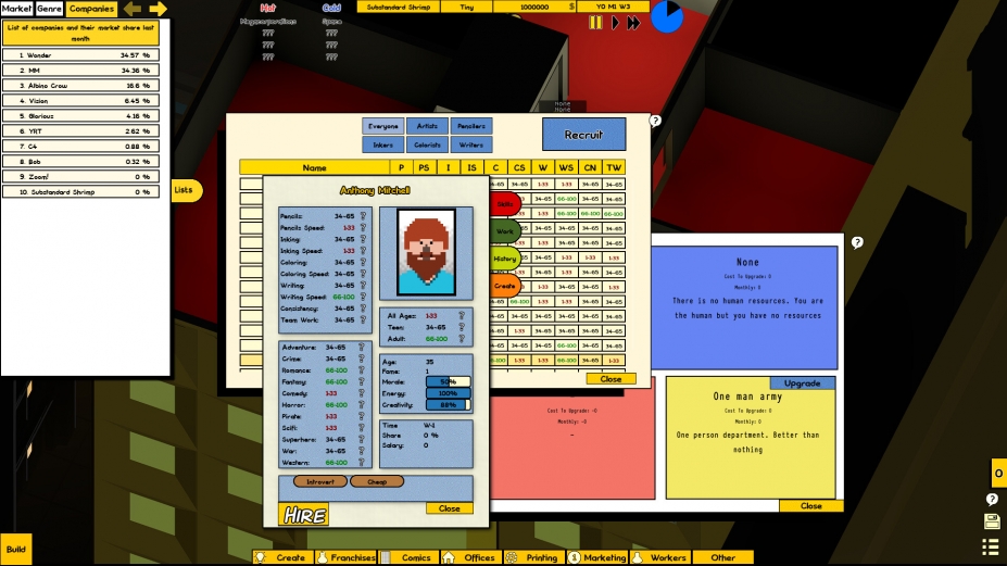 漫画公司经理绿色中文版