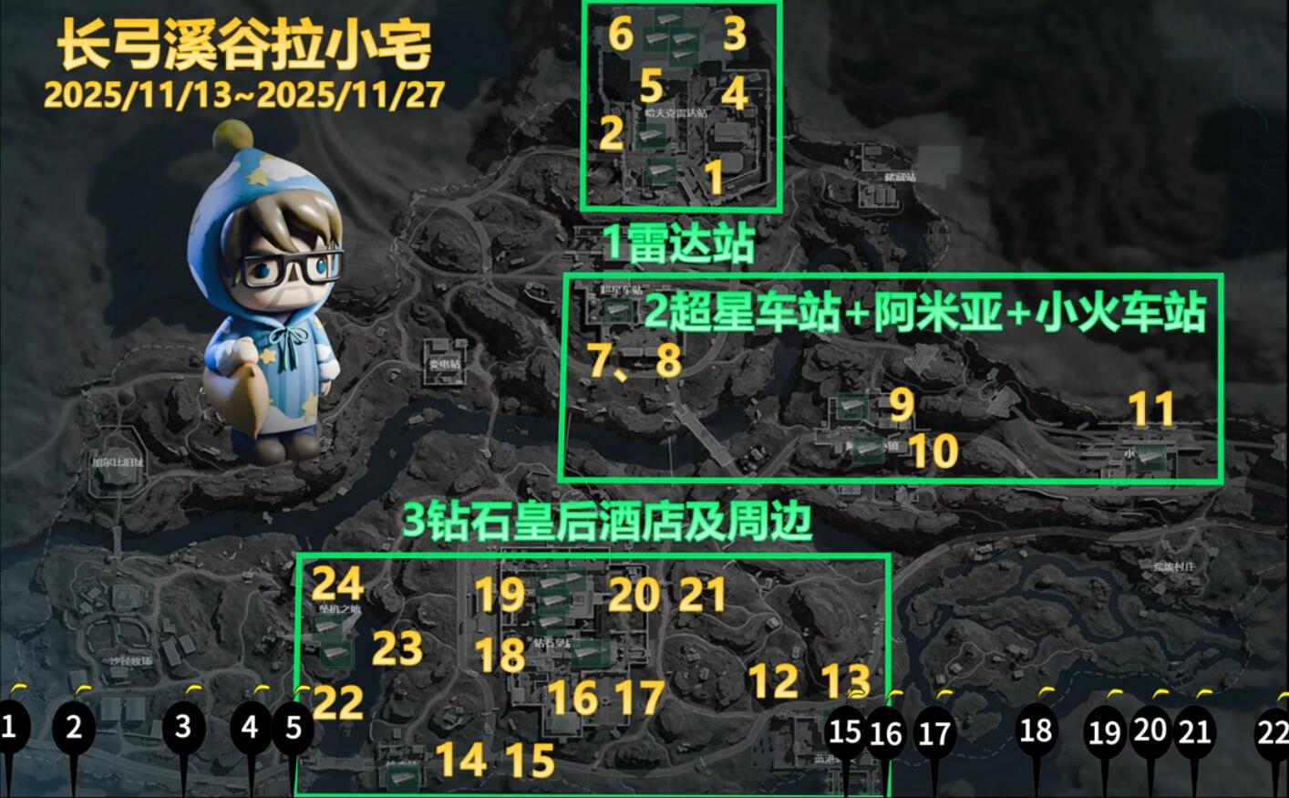 三角洲行动S7拉小宅大坝/长弓手提箱点位攻略图