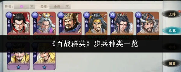 《百战群英》步兵种类一览