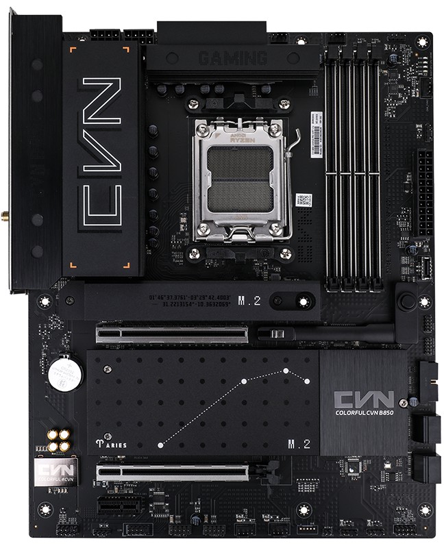 七彩虹推出 CVN B850 GAMING PRO WIFI7 V14 主板：低调黑色外观