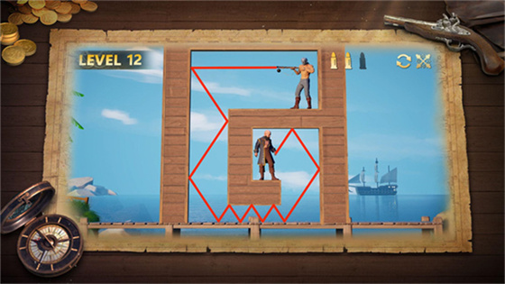 子弹弹射金银岛之谜