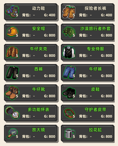 《原地起啡》全地图商店售卖内容介绍