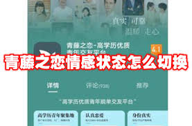 青藤之恋情感状态如何设置