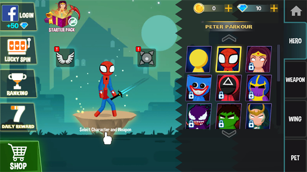 蜘蛛火柴人格斗内置菜单