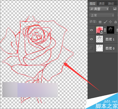 ps如何把简笔画中的线条快速的抠出?