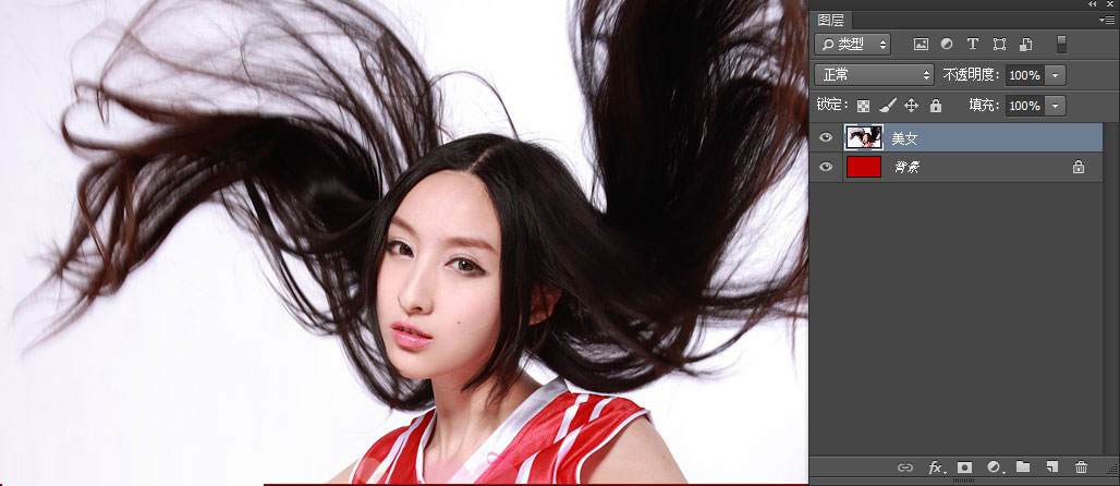 photoshop发丝抠图教程:美女人像头发丝抠图处理技巧