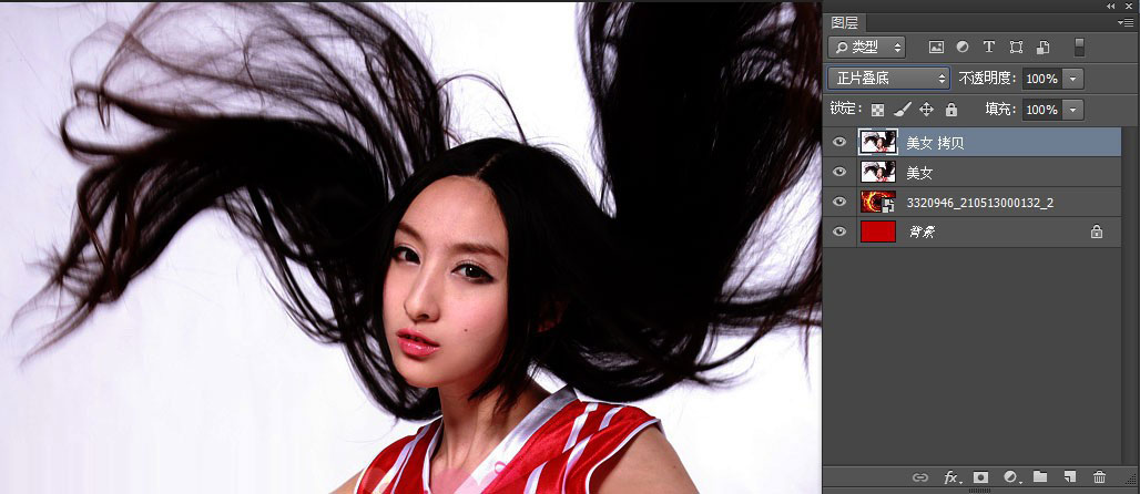 photoshop发丝抠图教程:美女人像头发丝抠图处理技巧