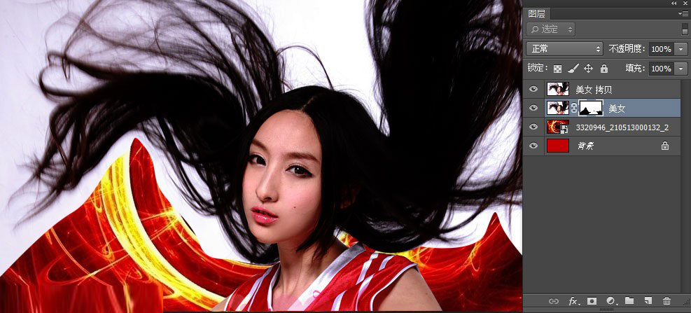 photoshop发丝抠图教程:美女人像头发丝抠图处理技巧