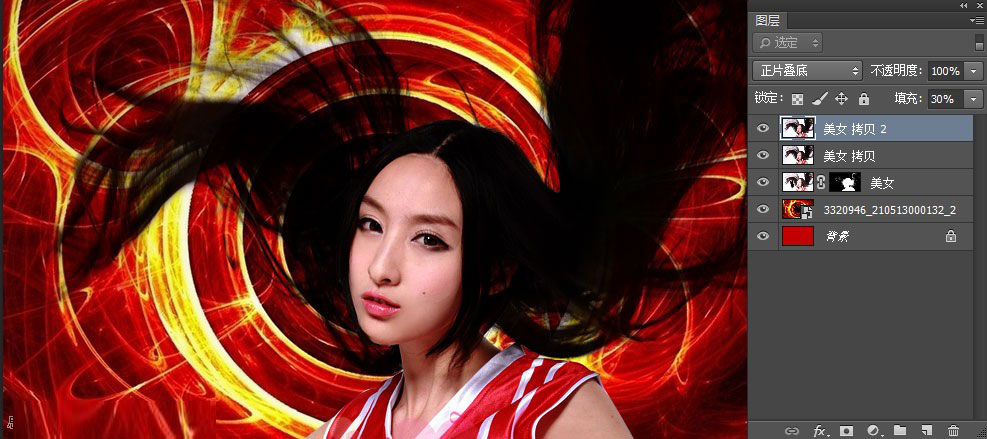 photoshop发丝抠图教程:美女人像头发丝抠图处理技巧
