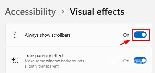 win11如何设置始终显示滚动条?win11始终显示滚动条设置教程