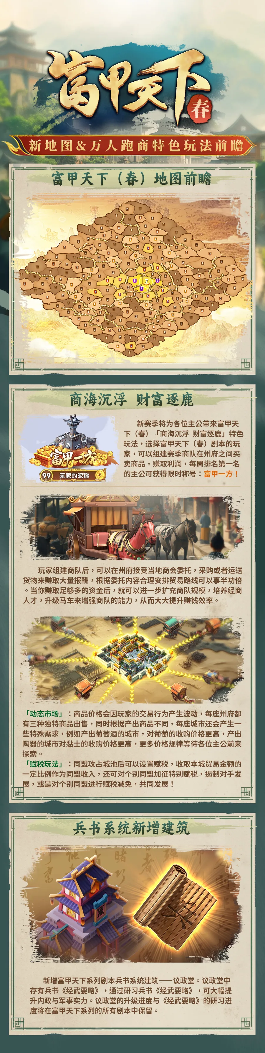 三国冰河时代富甲天下跑商玩法前瞻攻略