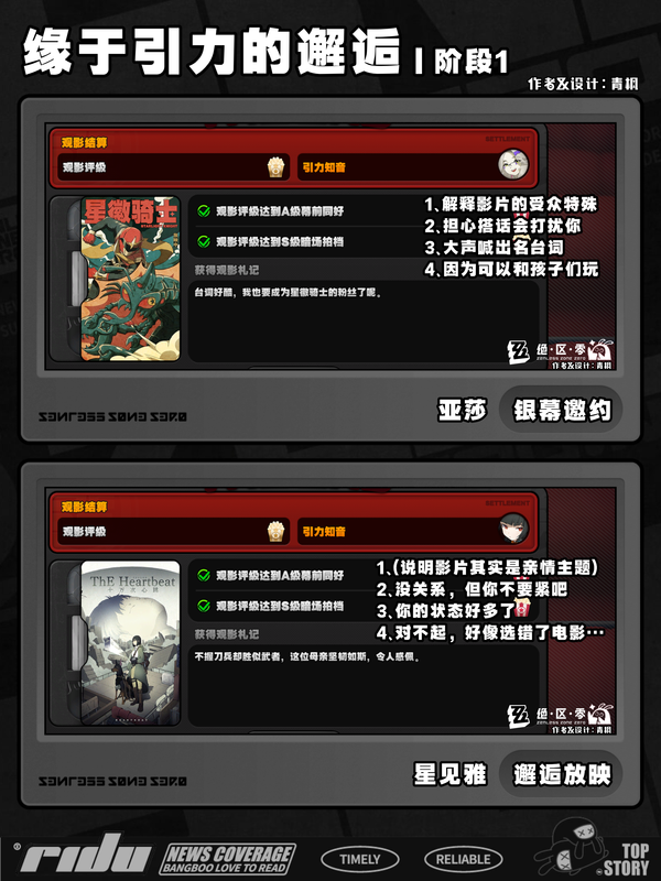 绝区零缘于引力的邂逅看电影活动对话选项攻略大全