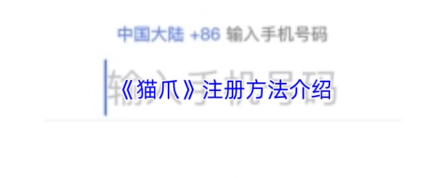 《猫爪》注册方法介绍