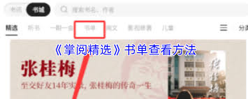 掌阅精选如何查看书单