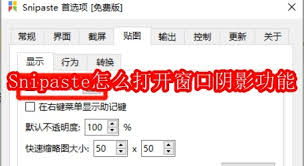 Snipaste如何开启窗口阴影功能