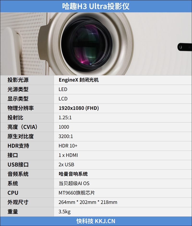 卧室缺一台投影仪吗？哈趣H3 Ultra评测：音画同级无敌 哈曼音箱还可以独立使用