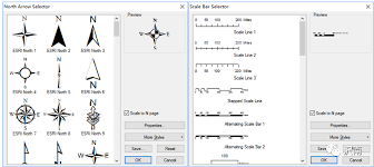 arcgis如何查看全部指北针样式