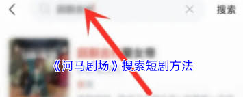 河马剧场怎么搜索想看的短剧