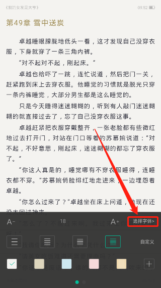 熊猫看书字体怎么设置