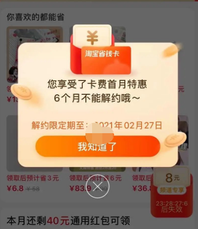 1606212173485047.png 淘宝省钱卡0.1元后续每个月多少钱