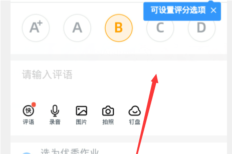钉钉作业等级怎么评