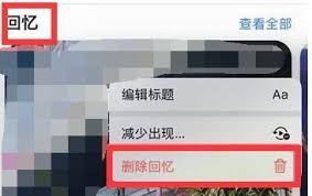 苹果手机相册回忆功能如何删除