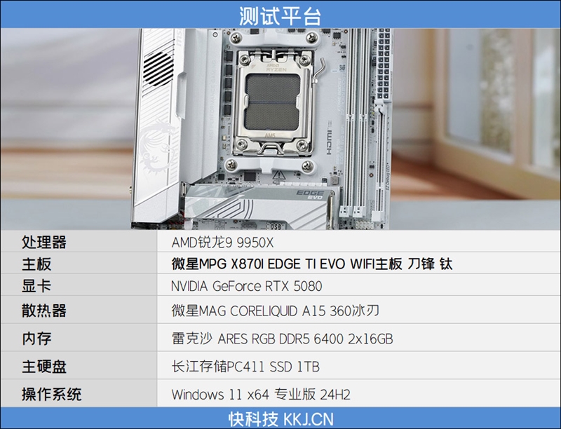 微星MPG X870I EDGE TI EVO WIFI 刀锋 钛主板评测：稳定释放200W 多种内存工具性能可提升50%