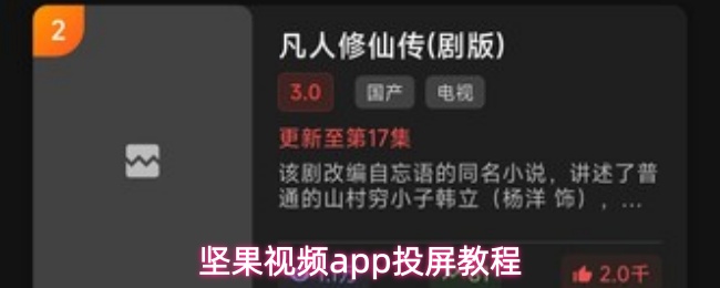 坚果视频app投屏教程