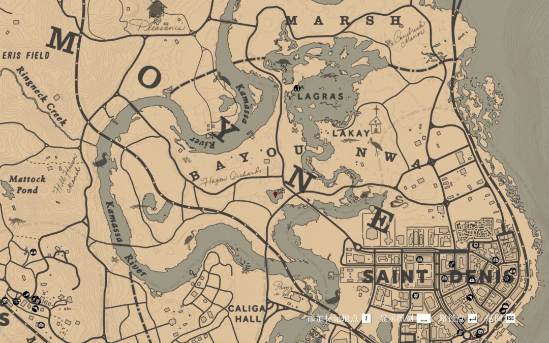 《荒野大镖客2》钓鱼点位置推荐