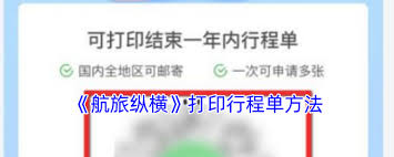 航旅纵横怎么打印行程单