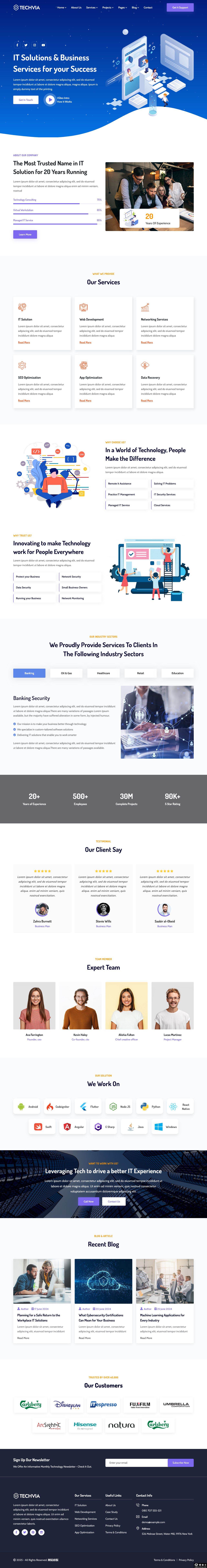 IT科技与商业服务企业网站模板-PC预览