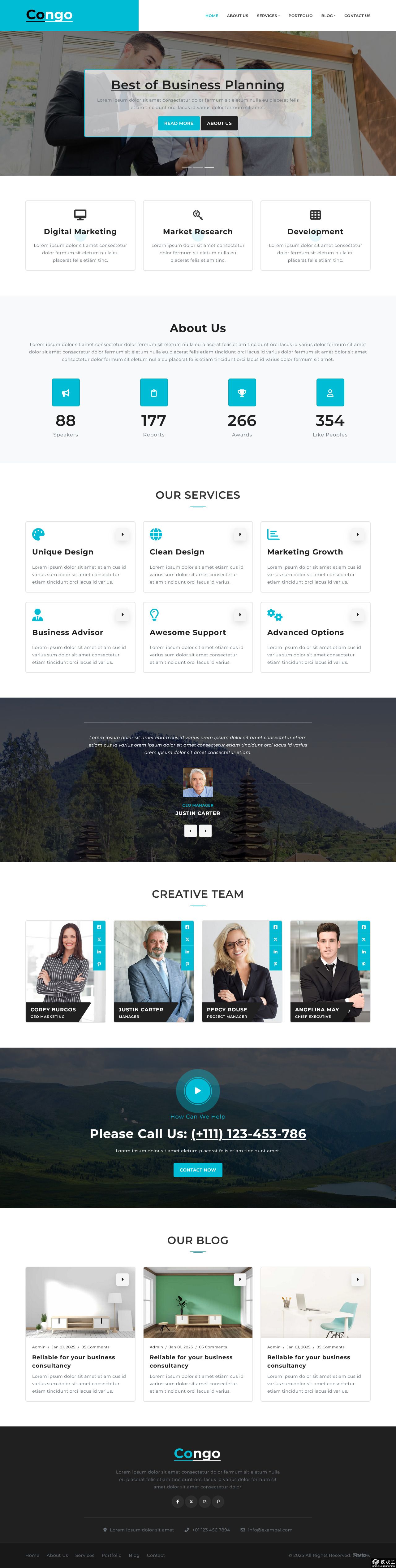 商业咨询顾问服务公司网站模板-PC预览