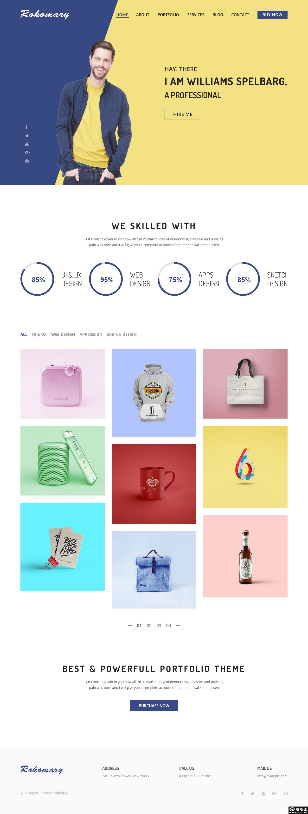 多用途设计开发者网站模板-PC预览