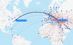 飞机飞行航线是直线吗