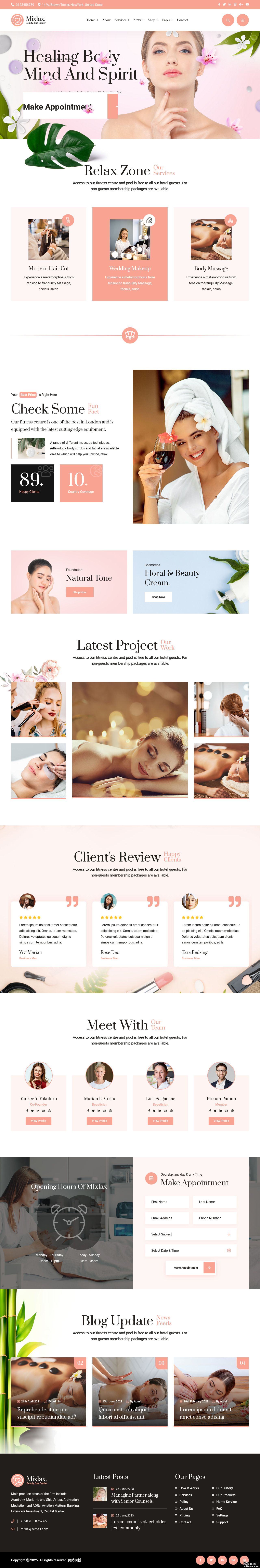 精致美容美体网站模板