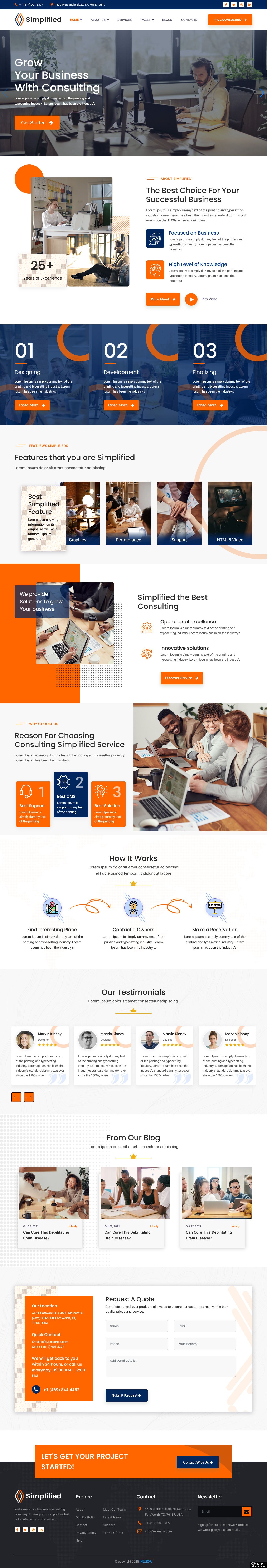 领先商业咨询服务网站模板