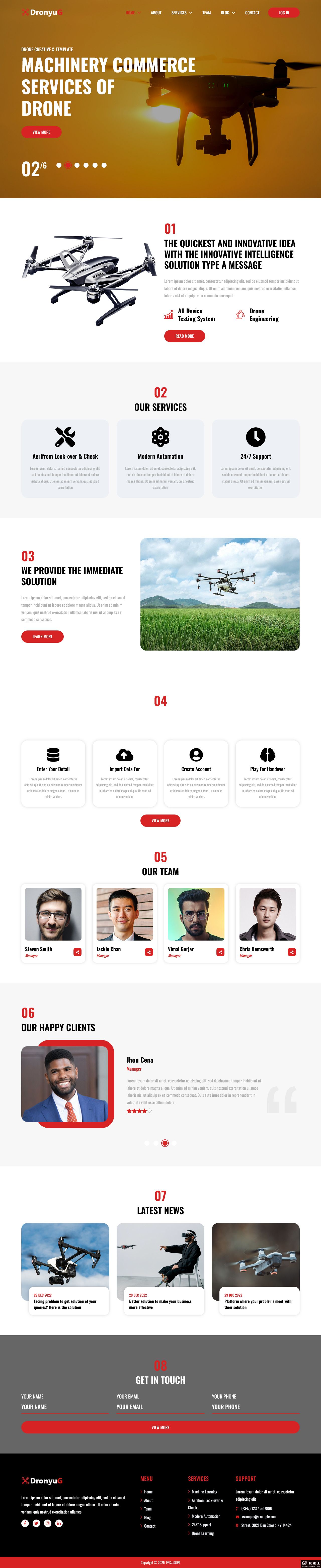 无人机商业服务公司网站模板